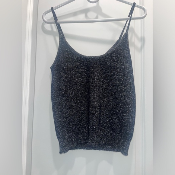 NWT Demylee x J.Crew Cashmere blend black and gold sweater tank top - Picture 2 of 5